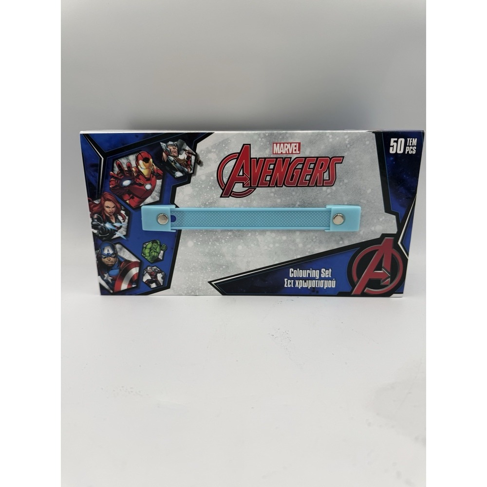 Marvel Art Case for Kids with Colored Pencils Markers Crayons Wat